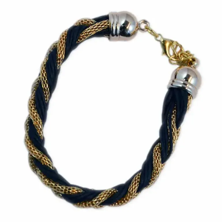 Armband Braided Gold Black