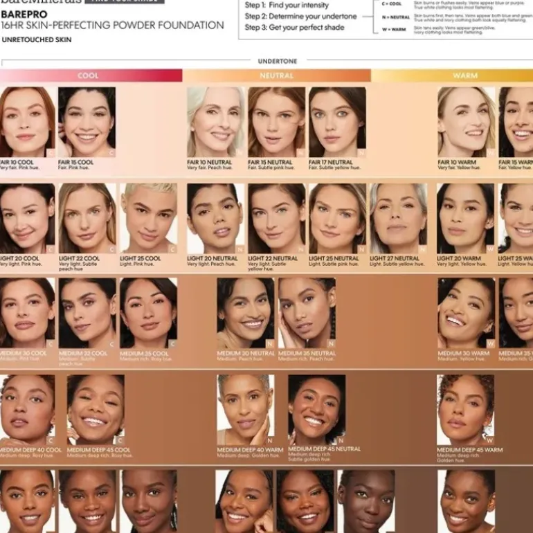 BareMinerals BarePro 16-Hour Skin-Perfecting Powder Foundation Fair 10 Warm