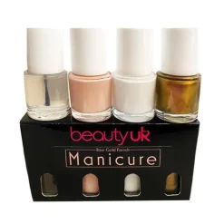 Beauty UK Rose Gold French Manicure Set 4x9ml