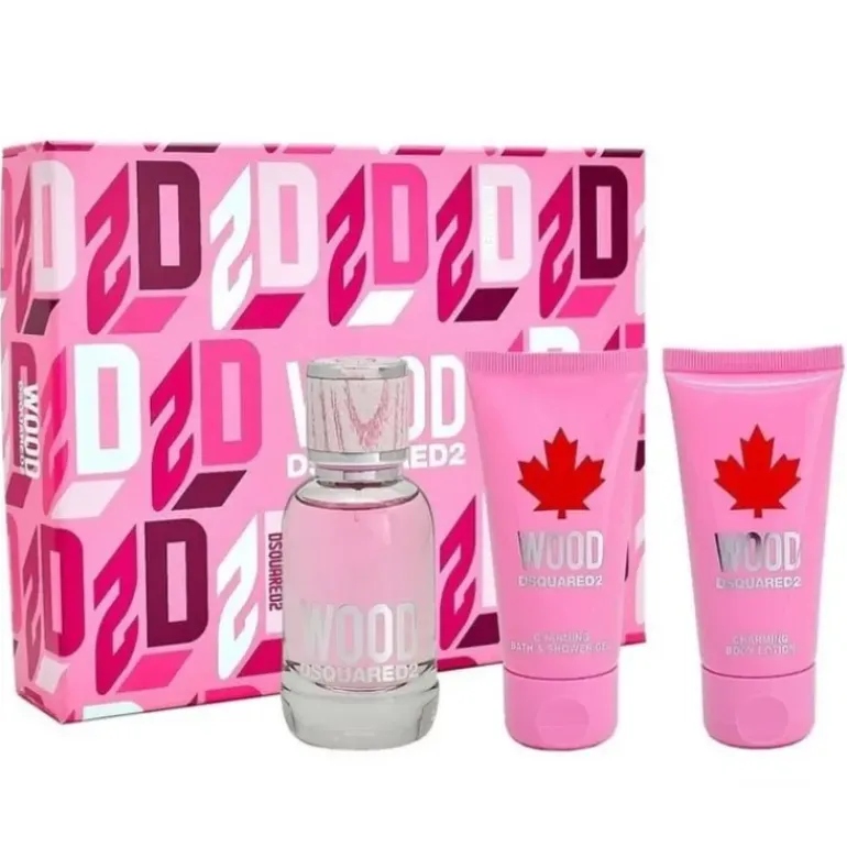 Giftset Dsquared2 Wood Pour Femme Edt 50ml + Sg 50ml + Bl 50ml