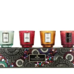 Giftset Voluspa 4 Petite Pedestal Candle Japonica 2024