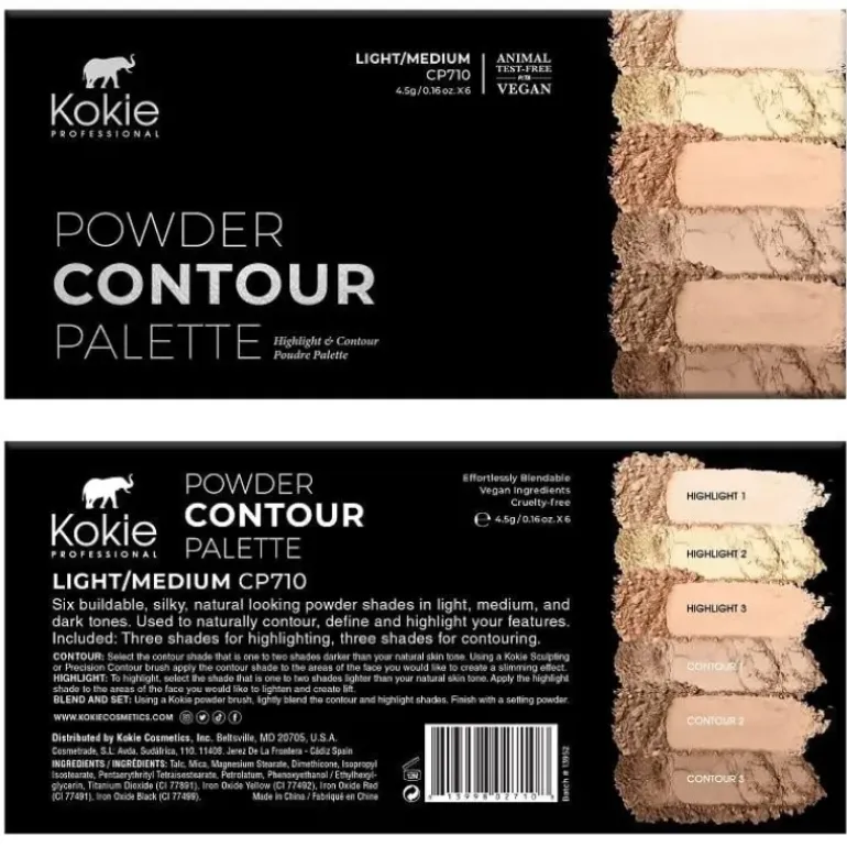 Kokie Powder Contour Palette Dark/Deep