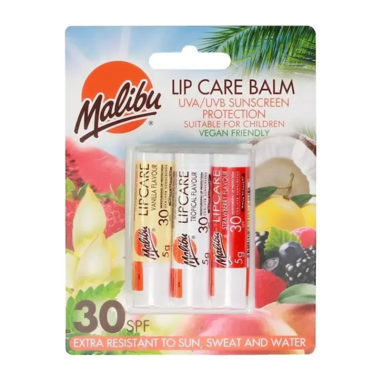 Malibu Lip Care Balm Trio SPF30