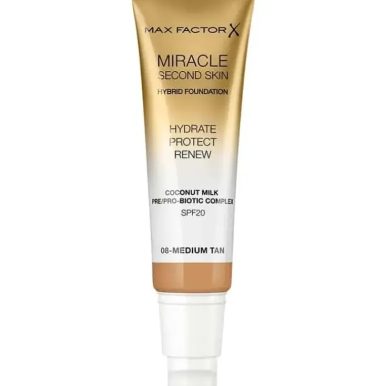 Max Factor Miracle Second Skin Foundation 10 Golden Tan
