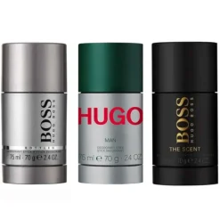 3-pack Hugo Boss Deostick (Bottled + Hugo Man + The Scent 75ml)