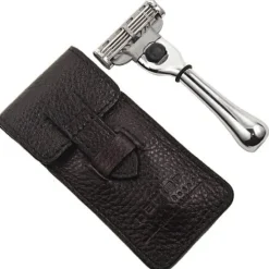 Parker TM-3 Travel Mach-3 Razor with Leather Pouch