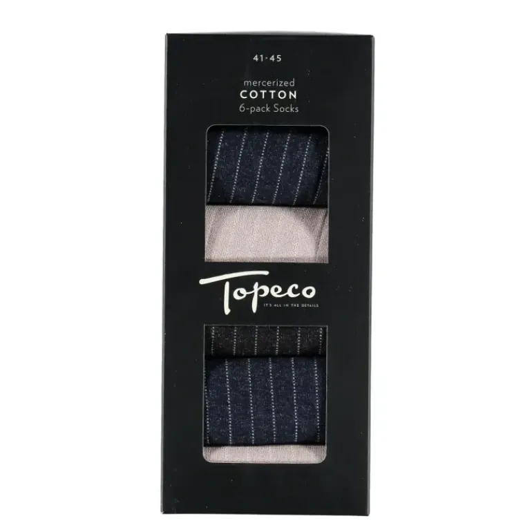 Topeco Mercerized Cotton Socks 6-pack