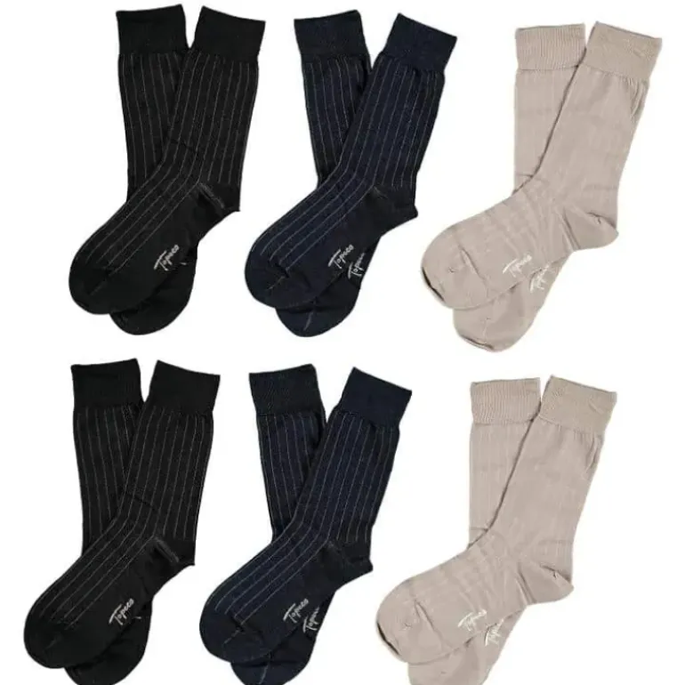 Topeco Mercerized Cotton Socks 6-pack