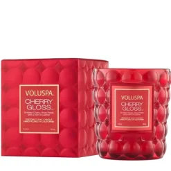 Voluspa Boxed Textured Glass Candle Noble Fir Garland 184g