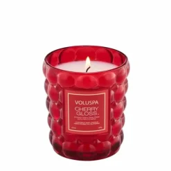 Voluspa Boxed Textured Glass Candle Noble Fir Garland 184g