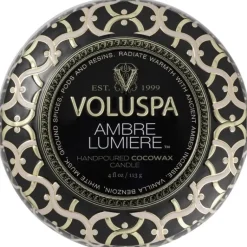 Voluspa Maison Decorative Tin Candle Ambre Lumiere 113g