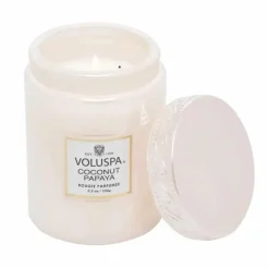 Voluspa Mini Large Glass Jar Coconut Papaya 156g